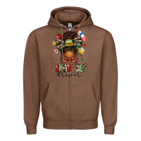 Chestnut school bus driver afro messy bun Zipper Hoodie - texasbilliewilder