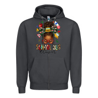 Smoke school bus driver afro messy bun Zipper Hoodie - texasbilliewilder