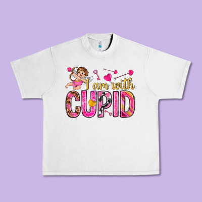 I Am With Cupid Urban Heavy Tee Designed By Nancycooperartshop