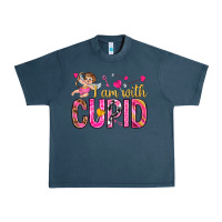 Midnight Navy i am with cupid Urban Heavy Tee - NancyCooperArtShop