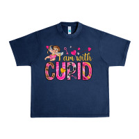 Navy i am with cupid Urban Heavy Tee - NancyCooperArtShop
