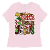 Bubblegum Pink jesus jesus jesus Ladies Tee - AdoDesignShop