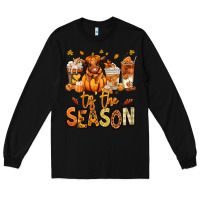 Black Tis' the season Fall Heifer coffee cups Long Sleeve Tee - RanaPortraitStore