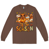 Chestnut Tis' the season Fall Heifer coffee cups Long Sleeve Tee - RanaPortraitStore