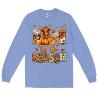 Colony Blue Tis' the season Fall Heifer coffee cups Long Sleeve Tee - RanaPortraitStore