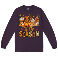 Plum Tis' the season Fall Heifer coffee cups Long Sleeve Tee - RanaPortraitStore