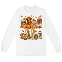 White Tis' the season Fall Heifer coffee cups Long Sleeve Tee - RanaPortraitStore
