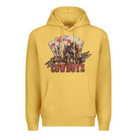 Antique Gold Long live cowboys cards Premium Hoodie - HowdyJamesFarm