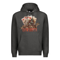 Charcoal Heather Long live cowboys cards Premium Hoodie - HowdyJamesFarm