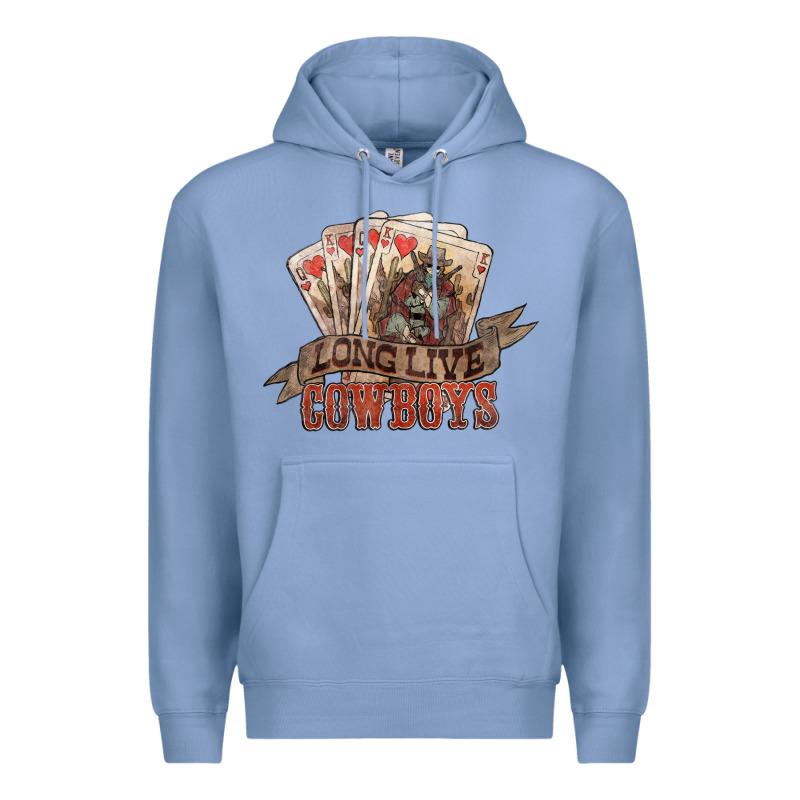 Long Live Cowboys Cards Premium Hoodie by HowdyJamesFarm | Teevron