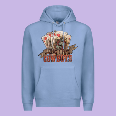 Long Live Cowboys Cards Premium Hoodie Designed By Howdyjamesfarm