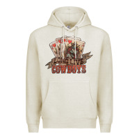 Oatmeal Heather Long live cowboys cards Premium Hoodie - HowdyJamesFarm