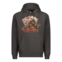 Smoke Long live cowboys cards Premium Hoodie - HowdyJamesFarm