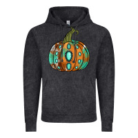 Vintage Arctic Western cowhide turquoise pumpkin Vintage Hoodie - NancyCooperArtShop