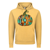 Vintage Mustard Western cowhide turquoise pumpkin Vintage Hoodie - NancyCooperArtShop