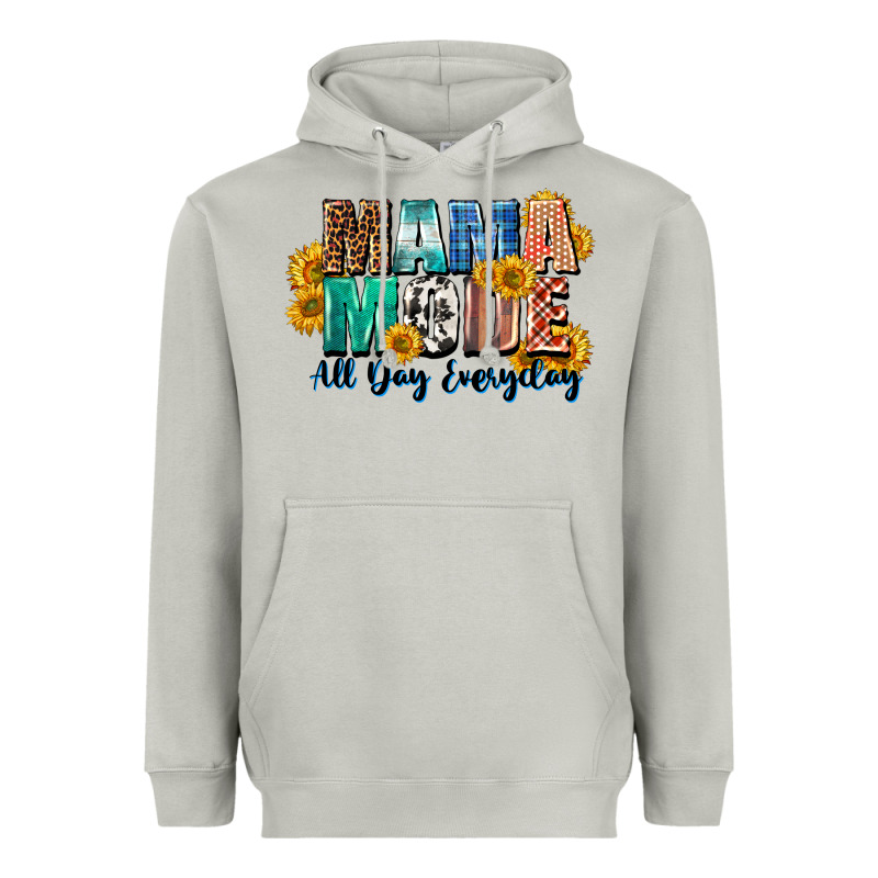 Mama Mode All Day Everyday  Mother's Day Heavyweight Hoodie by CowGirlArtShop | Teevron