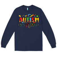 Navy autism acceptance Long Sleeve Tee - LillyAllenDesigns