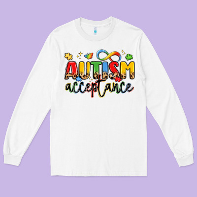 Autism Acceptance Long Sleeve Tee Designed By Lillyallendesigns