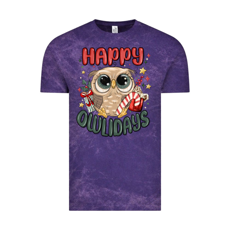 Happy Owlidays Vintage Tee by MaliasSmallBusiness | Teevron