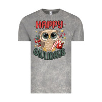 Cloud Rock happy owlidays Vintage Tee - MaliasSmallBusiness