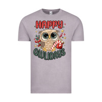 Vintage Zinc happy owlidays Vintage Tee - MaliasSmallBusiness