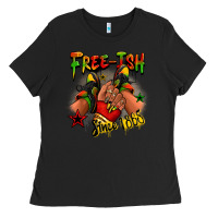 Black Free-ish since 1865 Juneteenth black girl sneakers Ladies Tee - RanaPortraitStore