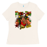 Bone Free-ish since 1865 Juneteenth black girl sneakers Ladies Tee - RanaPortraitStore