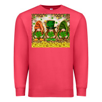 Cardinal St. Patrick's Day gnomies with leopard tumbler Premium Sweatshirt - HowdyJamesFarm