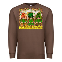 Chestnut St. Patrick's Day gnomies with leopard tumbler Premium Sweatshirt - HowdyJamesFarm