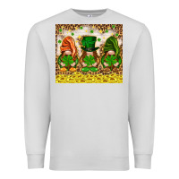 Dove Grey St. Patrick's Day gnomies with leopard tumbler Premium Sweatshirt - HowdyJamesFarm
