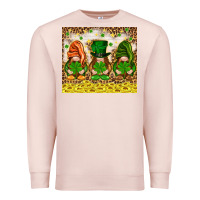 Pale Pink St. Patrick's Day gnomies with leopard tumbler Premium Sweatshirt - HowdyJamesFarm
