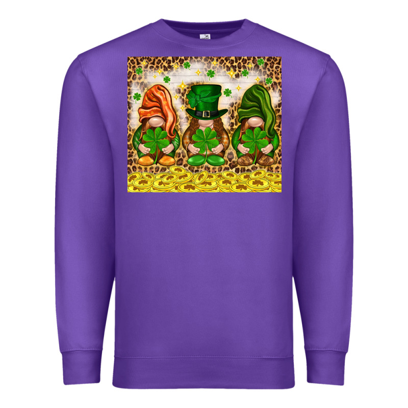 St. Patrick's Day Gnomies With Leopard Tumbler Premium Sweatshirt by HowdyJamesFarm | Teevron