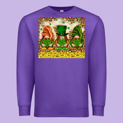St. Patrick's Day Gnomies With Leopard Tumbler Premium Sweatshirt Designed By Howdyjamesfarm