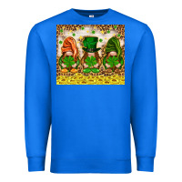 True Royal St. Patrick's Day gnomies with leopard tumbler Premium Sweatshirt - HowdyJamesFarm