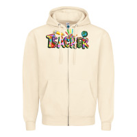 Sandshell Autism Teacher Zipper Hoodie - NancyCooperArtShop