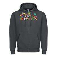 Smoke Autism Teacher Zipper Hoodie - NancyCooperArtShop