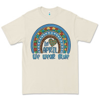 Bone in april we wear blue autism awareness leopard rainbow Premium Tee - Artiststas