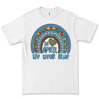 White in april we wear blue autism awareness leopard rainbow Premium Tee - Artiststas