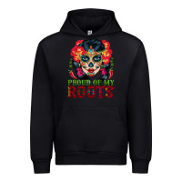 Black sugar skull woman proud of my roots Urban Hoodie - BundleAndBundleShop