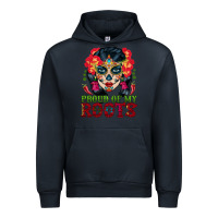 Navy sugar skull woman proud of my roots Urban Hoodie - BundleAndBundleShop