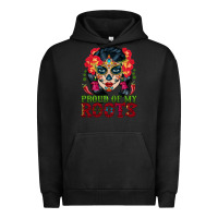 Pigment Black sugar skull woman proud of my roots Urban Hoodie - BundleAndBundleShop