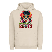 Pigment French Oak sugar skull woman proud of my roots Urban Hoodie - BundleAndBundleShop