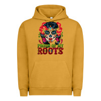 Pigment Peanut Butter sugar skull woman proud of my roots Urban Hoodie - BundleAndBundleShop