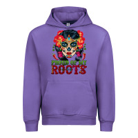 Tulip sugar skull woman proud of my roots Urban Hoodie - BundleAndBundleShop