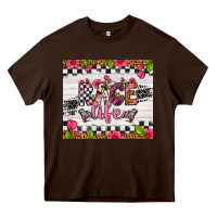 Chocolate Brown race life tumbler Heavy Core Tee - Artiststas