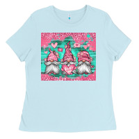 Baby Blue valentines day gnomes Ladies Tee - Jasminsmagicworld
