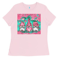 Bubblegum Pink valentines day gnomes Ladies Tee - Jasminsmagicworld