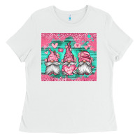 White valentines day gnomes Ladies Tee - Jasminsmagicworld