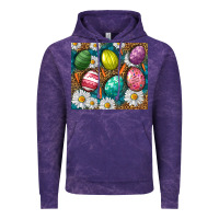 Cloud Purple Easter eggs Vintage Hoodie - NancyCooperArtShop
