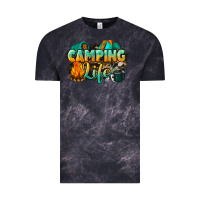 Cloud Black camping life Vintage Tee - NancyCooperArtShop